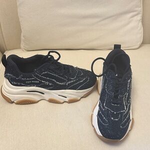 Steve Madden Navy and White Chunky Sneakers